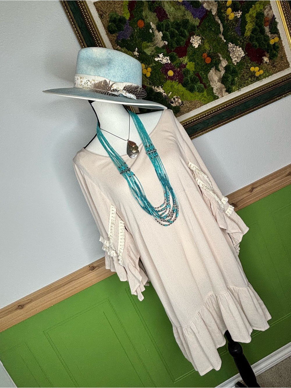 NWT Umgee Scoop Neck Tunic Dress - Picture 1 of 10